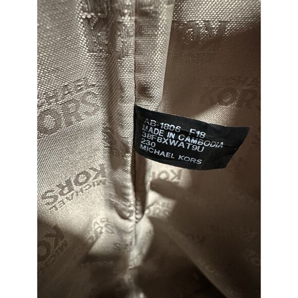 Michael Kors MK Walsh Camel Brown Saffiano Leather Tote Large Shoulder Bag Used - Picture 12 of 14